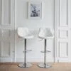 Lot De 2 Tabourets De Bar Blanc JASPER - HAPPY GARDEN -Electroménager Soldes tabouret de bar 9218775