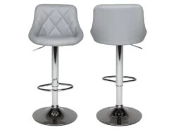 Lot De 2 Tabourets De Bar Gris JASPER - HAPPY GARDEN -Electroménager Soldes tabouret de bar 9218825