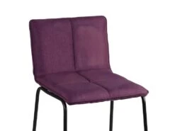 TEODORE - Lot De 4 Tabourets De Bar Tissu Violet -Electroménager Soldes tabouret de bar 9218955