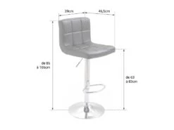 Lot De 2 Tabourets De Bar Blanc MIKE - HAPPY GARDEN -Electroménager Soldes tabouret de bar 9219045