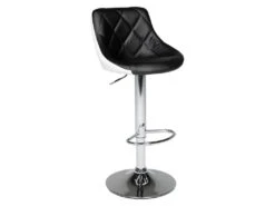 Tabouret De Bar Noir Et Blanc JASPER - HAPPY GARDEN 8 Tabouret De Bar Noir Et Blanc JASPER - HAPPY GARDEN -Electroménager Soldes tabouret de bar 9219077