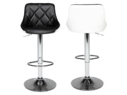 Tabouret De Bar Noir Et Blanc JASPER - HAPPY GARDEN 10 Tabouret De Bar Noir Et Blanc JASPER - HAPPY GARDEN -Electroménager Soldes tabouret de bar 9219081