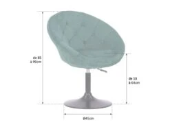 Tabouret De Bar En Velours Bleu EDGAR - HAPPY GARDEN -Electroménager Soldes tabouret de bar 9219135