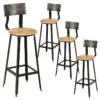 INDUS - Lot De 4 Tabourets De Bar Industriel H75 -Electroménager Soldes tabouret de bar 9219137