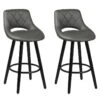 NIELS - Lot De 2 Tabourets Gris -Electroménager Soldes tabouret de bar 9219149
