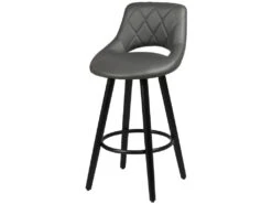 NIELS - Lot De 2 Tabourets Gris -Electroménager Soldes tabouret de bar 9219153