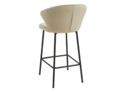 Lot De 2 Tabourets - Velours Et Métal - Beige - CRUSTI -Electroménager Soldes tabouret de bar 9794355