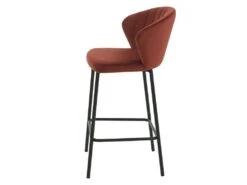 Lot De 2 Tabourets - Velours Et Métal - Terracotta - CRUSTI -Electroménager Soldes tabouret de bar 9907217
