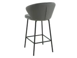 Lot De 2 Tabourets - Velours Et Métal - Gris - CRUSTI 15 Lot De 2 Tabourets - Velours Et Métal - Gris - CRUSTI -Electroménager Soldes tabouret de bar 9914683
