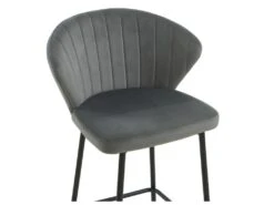 Lot De 2 Tabourets - Velours Et Métal - Gris - CRUSTI 16 Lot De 2 Tabourets - Velours Et Métal - Gris - CRUSTI -Electroménager Soldes tabouret de bar 9914685