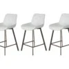 Lot De 3 Tabourets Tissu Gris Clair Pieds Métal Noir - MANHATTAN 2 Lot De 3 Tabourets Tissu Gris Clair Pieds Métal Noir - MANHATTAN -Electroménager Soldes tabouret haut 10684217