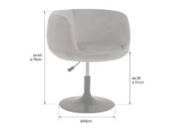 Tabouret De Bar En Velours Bleu NOLAN - HAPPY GARDEN -Electroménager Soldes tabouret haut 10779869