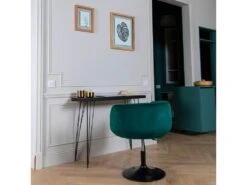 Tabouret De Bar En Velours Vert NOLAN - HAPPY GARDEN -Electroménager Soldes tabouret haut 10779883