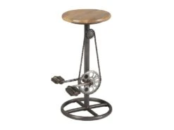 Tabouret à Pédales Bois Et Acier - CYCLO N°1