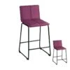 Duo De Tabourets De Bar Violet Tissu/Métal - RANG 1 Duo De Tabourets De Bar Violet Tissu/Métal - RANG -Electroménager Soldes tabouret haut 11143291