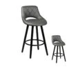 Duo De Tabourets De Bar Gris - KOLO 1 Duo De Tabourets De Bar Gris - KOLO -Electroménager Soldes tabouret haut 11143305