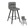 Duo De Tabourets De Bar Gris - FUN -Electroménager Soldes tabouret haut 11143411