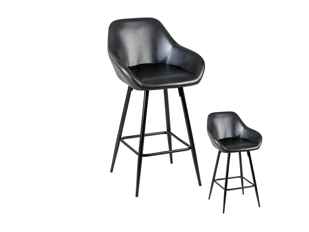 Duo De Tabourets De Bar Noir - SHY 3 Duo De Tabourets De Bar Noir - SHY