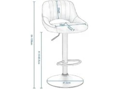 Lot De 2 Tabourets De Bar Synthétique Et Acier Anthracite 19_0000162 -Electroménager Soldes tabouret haut 11206205