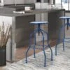 Lot De 2 Tabourets De Bar Design BOONE BLUE