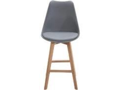 KAYELLES Lot De 2 Chaises Hautes De Bar Scandinave TIKA (Gris) 8 KAYELLES Lot De 2 Chaises Hautes De Bar Scandinave TIKA (Gris) -Electroménager Soldes tabouret haut 11224965