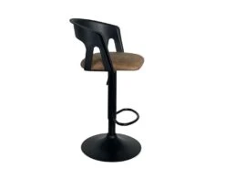 KAYELLES Lot De 2 Tabourets De Bar Design Avec Accoudoirs AYO (Noir-marron) -Electroménager Soldes tabouret haut 11226279