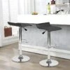 Lot De 2 Tabourets De Bar Pivotants Réglables En Cuir PU Noir Avec Base Chromée Et Repose-pieds -Electroménager Soldes tabouret haut 11245547