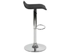 Lot De 2 Tabourets De Bar Pivotants Réglables En Cuir PU Noir Avec Base Chromée Et Repose-pieds -Electroménager Soldes tabouret haut 11245557