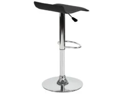 Lot De 2 Tabourets De Bar Pivotants Réglables En Cuir PU Noir Avec Base Chromée Et Repose-pieds -Electroménager Soldes tabouret haut 11245559