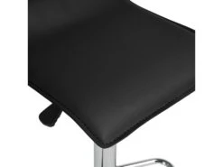 Lot De 2 Tabourets De Bar Pivotants Réglables En Cuir PU Noir Avec Base Chromée Et Repose-pieds -Electroménager Soldes tabouret haut 11245561