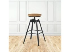 Lot De 2 Tabourets De Bar Industriel Métal Et Bois - NOTUS A -Electroménager Soldes tabouret haut 11333433