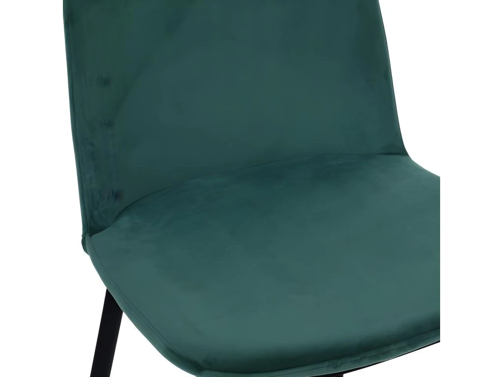 ENZO - Chaise De Bar En Velours Sauge, Métal Noir Et Doré, (x2) 5 ENZO - Chaise De Bar En Velours Sauge, Métal Noir Et Doré, (x2) – Image 3