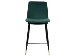 ENZO - Chaise De Bar En Velours Sauge, Métal Noir Et Doré, (x2) 10 ENZO - Chaise De Bar En Velours Sauge, Métal Noir Et Doré, (x2) -Electroménager Soldes tabouret haut 11546749