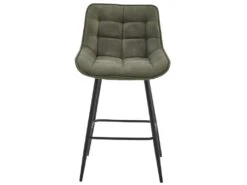 GRANT - Fauteuil De Bar Vintage En Microfibre Army Et Métal Noir (x2) -Electroménager Soldes tabouret haut 11546811