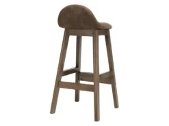 JUDE - Tabouret De Bar Vintage Marron Et Bois Teinté Noyer(x2) -Electroménager Soldes tabouret haut 11546857