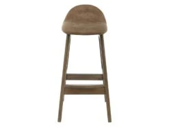 JUDE - Tabouret De Bar Vintage Marron Et Bois Teinté Noyer(x2) -Electroménager Soldes tabouret haut 11546861