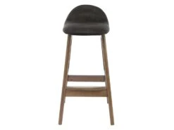 JUDE - Tabouret De Bar Vintage Marron Foncé Et Bois Teinté Noyer(x2) -Electroménager Soldes tabouret haut 11546921