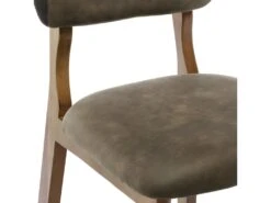 CLIFF - Chaise De Bar Vintage Marron Et Bois Teinté Noyer(x2) -Electroménager Soldes tabouret haut 11572181