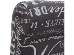 Lot De 2 Tabourets De Bar En Tissu Motif écriture Gris Pieds Foncés Avec Repose Pieds TDB04074 -Electroménager Soldes tabouret haut 12437953