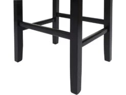 Lot De 2 Tabourets De Bar En Tissu Motif écriture Gris Pieds Foncés Avec Repose Pieds TDB04074 -Electroménager Soldes tabouret haut 12437955