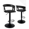 Lot De 2 Tabourets De Bar Design Avec Accoudoirs AYO (noir Intégral)
