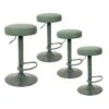 SMIDO - Lot De 4 Tabourets Réglables Simili Vert -Electroménager Soldes tabouret haut 12600205