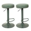 SMIDO - Lot De 2 Tabourets Réglables Simili Vert -Electroménager Soldes tabouret haut 12600215
