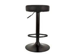 SMIDO - Lot De 2 Tabourets Réglables Simili Noir -Electroménager Soldes tabouret haut 12600325