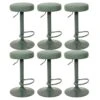 SMIDO - Lot De 6 Tabourets Réglables Simili Vert -Electroménager Soldes tabouret haut 12600339