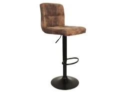 JULIO - Lot De 6 Tabourets Simili Marron Camel -Electroménager Soldes tabouret haut 12628151