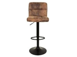 JULIO - Lot De 6 Tabourets Simili Marron Camel -Electroménager Soldes tabouret haut 12628155