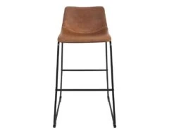 BISNIO - Lot De 2 Tabourets Effet Cuir Vieilli Avec Surpiqures -Electroménager Soldes tabouret haut 12628341