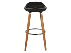 Lot De 4 Tabourets De Bar - Noir - Pied Metal Peinture Bois - L 39 X P 33 X H 70 Cm - OSLO -Electroménager Soldes tabouret haut 12968059