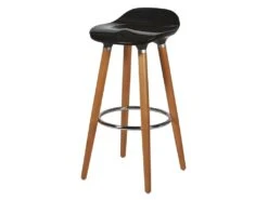 Lot De 4 Tabourets De Bar - Noir - Pied Metal Peinture Bois - L 39 X P 33 X H 70 Cm - OSLO -Electroménager Soldes tabouret haut 12968061